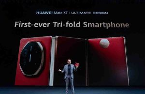 HUAWEI presentó el smartphone plegable triple Mate XT