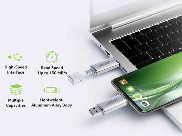 Acer UT300: la nueva memoria USB de BIWIN con puerto dual y hasta 1TB de capacidad