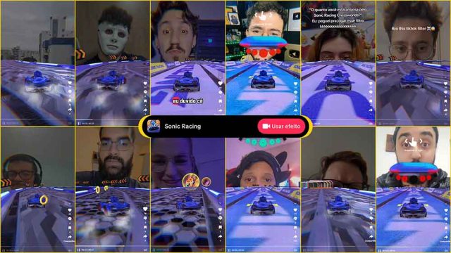Sonic Racing: CrossWorlds estrena filtro interactivo en TikTok con realidad aumentada