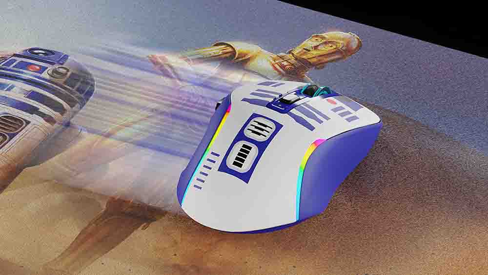 PRIMUS lanzó su mouse gamer y alfombrilla con carga inalámbrica de la colección Droids