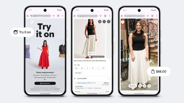 Google lleva los probadores virtuales a otro nivel con “Try On”, su nueva función impulsada por IA