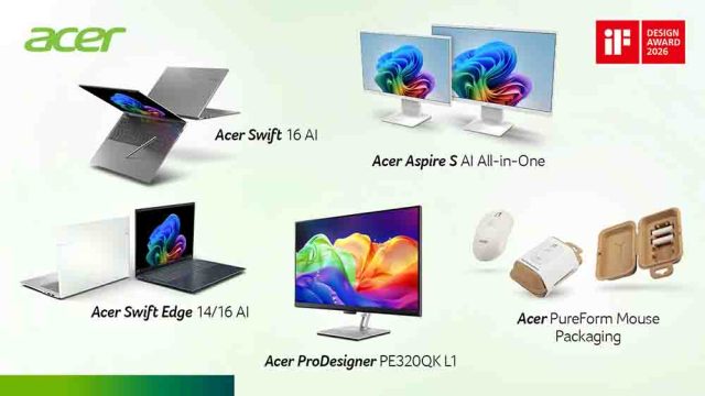 Acer conquista los iF Design Award 2026 con innovación, IA y sostenibilidad