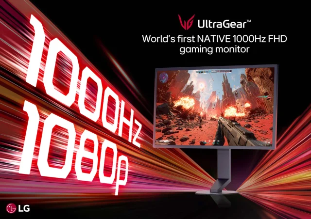 LG presenta el primer monitor gaming Full HD del mundo con 1.000 Hz nativos para e-sports competitivos