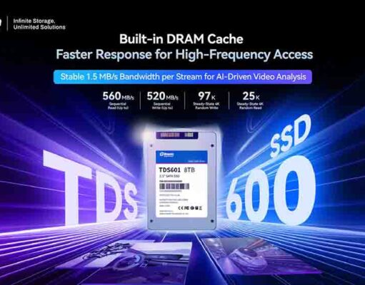 BIWIN presenta un SSD industrial de hasta 8 TB para fortalecer la videovigilancia y la inteligencia artificial