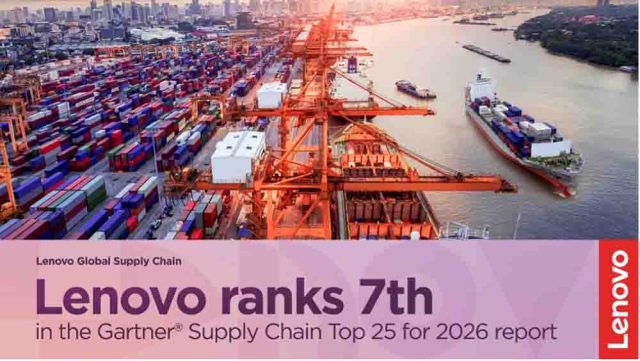 Lenovo alcanza su mejor posición histórica entre las cadenas de suministro más eficientes del mundo